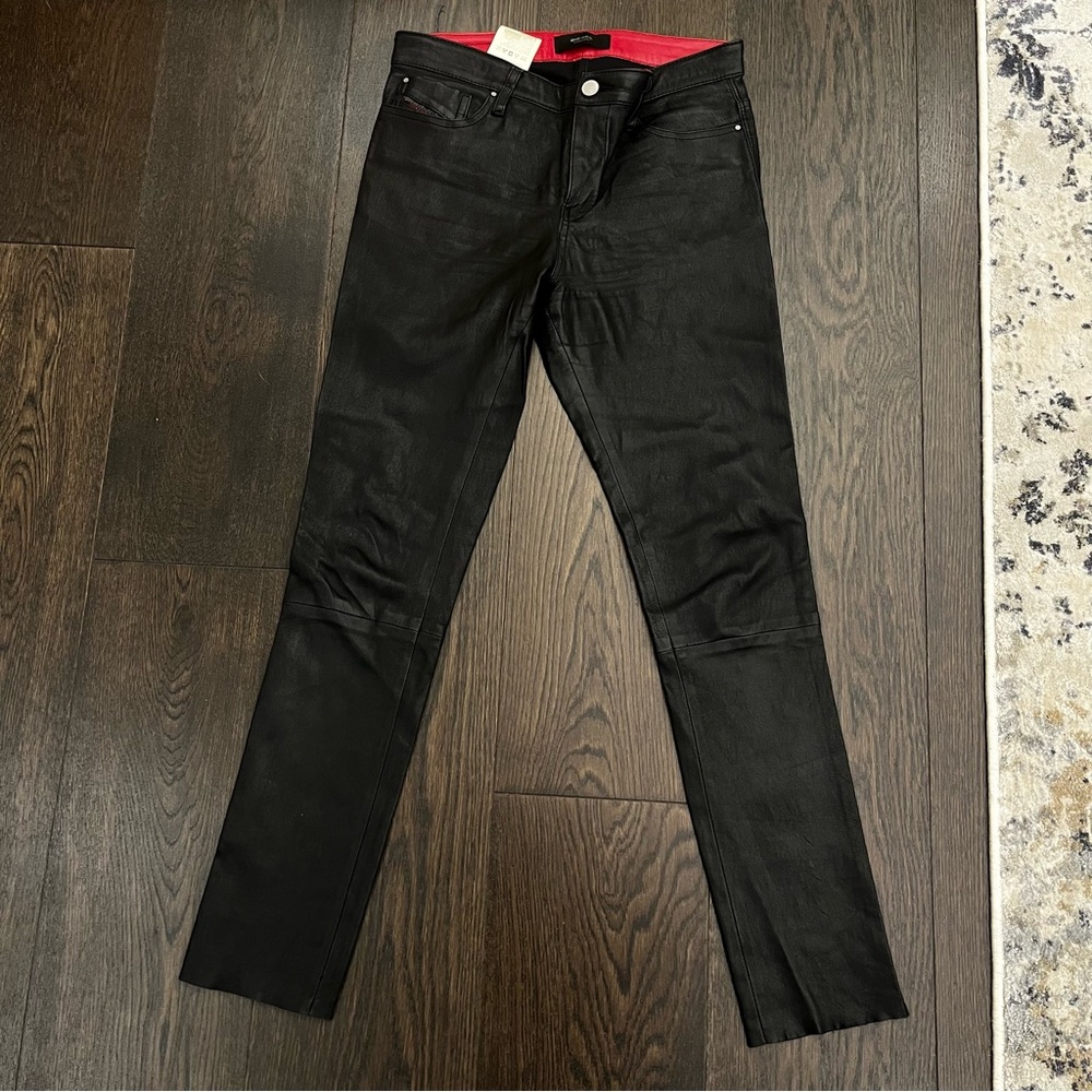 Diesel Industry Divison Leather Pants